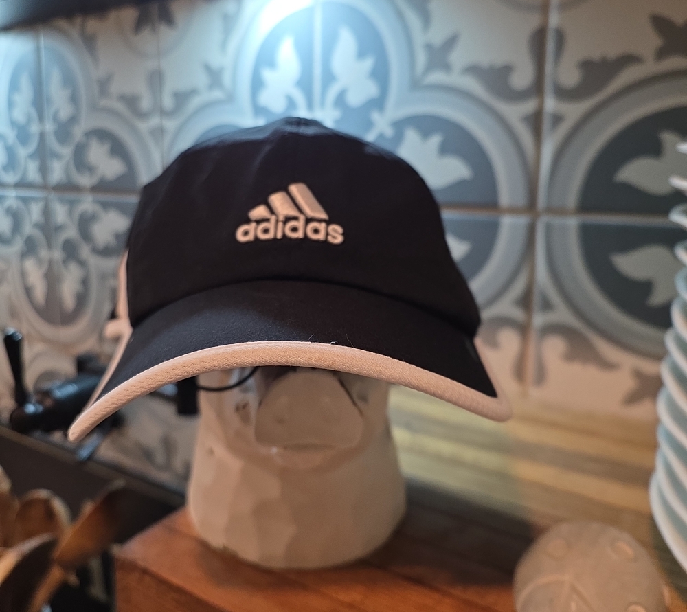 adidas Womens Black and White Sports Cap